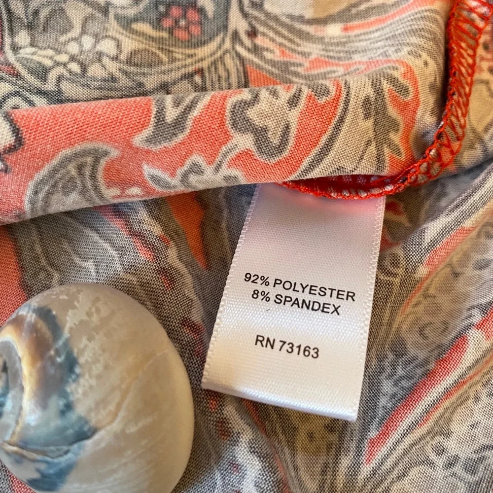 Melissa Paige Sleeveless Tunic Paisley Red XS - Picture 7 of 8